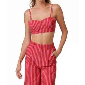 NEW LINE AND DOT claudine bralette in red